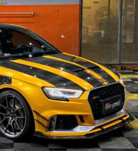 ลิ้นหน้า Carbon Fiber Audi RS3 ทรง TAKD ปี 2018-2020