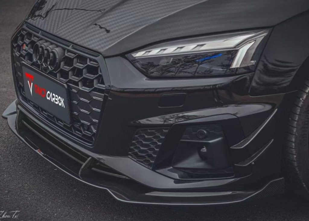 ลิ้นหน้า Carbon Fiber Audi S5 A5 B9.5 ทรง TAKD ปี 2020-2025