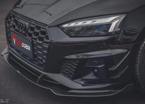 ลิ้นหน้า Carbon Fiber Audi S5 A5 B9.5 ทรง TAKD ปี 2020-2025