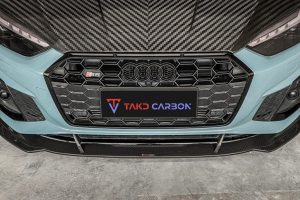 ลิ้นหน้า Carbon Fiber Audi S5 A5 B9.5 ทรง TAKD ปี 2020-2025