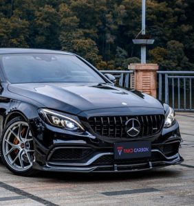 ลิ้นหน้า Carbon Fiber Mercedes Benz C-Class C63/C63S ทรง TAKD