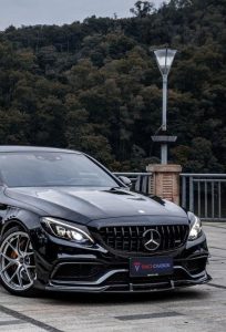 ลิ้นหน้า Carbon Fiber Mercedes Benz C-Class C63/C63S ทรง TAKD