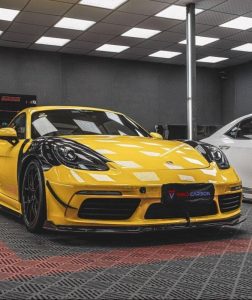 ลิ้นหน้า Carbon Fiber Porsche 718 Boxster / Cayman ทรง TAKD