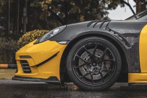 ลิ้นหน้า Carbon Fiber Porsche 718 Boxster / Cayman ทรง TAKD