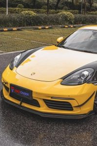ลิ้นหน้า Carbon Fiber Porsche 718 Boxster / Cayman ทรง TAKD