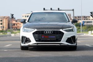 ลิ้นหน้า Carbon Fiber Audi S4 A4 S-Line B9.5 ทรง TAKD ปี 2020-ON