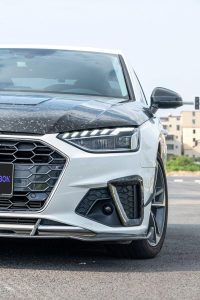 ลิ้นหน้า Carbon Fiber Audi S4 A4 S-Line B9.5 ทรง TAKD ปี 2020-ON