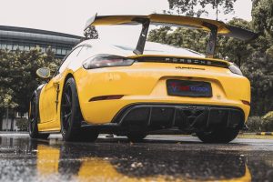 ดิฟฟิวเซอร์ Carbon Fiber Porsche 718 Cayman Boxster GTS ทรง TAKD V1