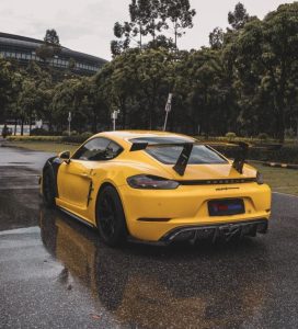 ดิฟฟิวเซอร์ Carbon Fiber Porsche 718 Cayman Boxster GTS ทรง TAKD V1
