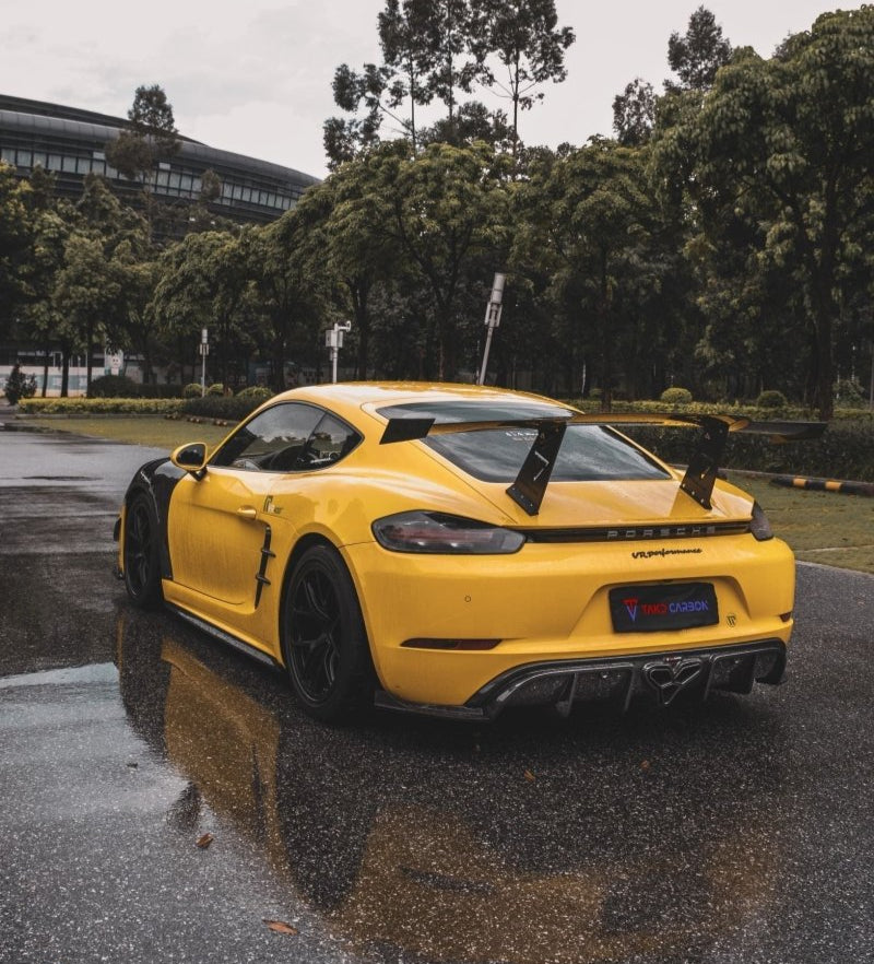 ดิฟฟิวเซอร์ Carbon Fiber Porsche 718 Cayman Boxster GTS ทรง TAKD V1