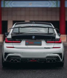 ดิฟฟิวเซอร์ Carbon Fiber BMW 3 Series 330i M340i G20 Pre-LCI ทรง TAKD V2