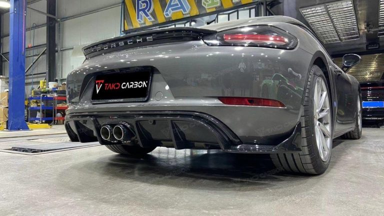 ดิฟฟิวเซอร์ท้าย Carbon Fiber Porsche 718 Cayman Boxster GTS ทรง TAKD V2