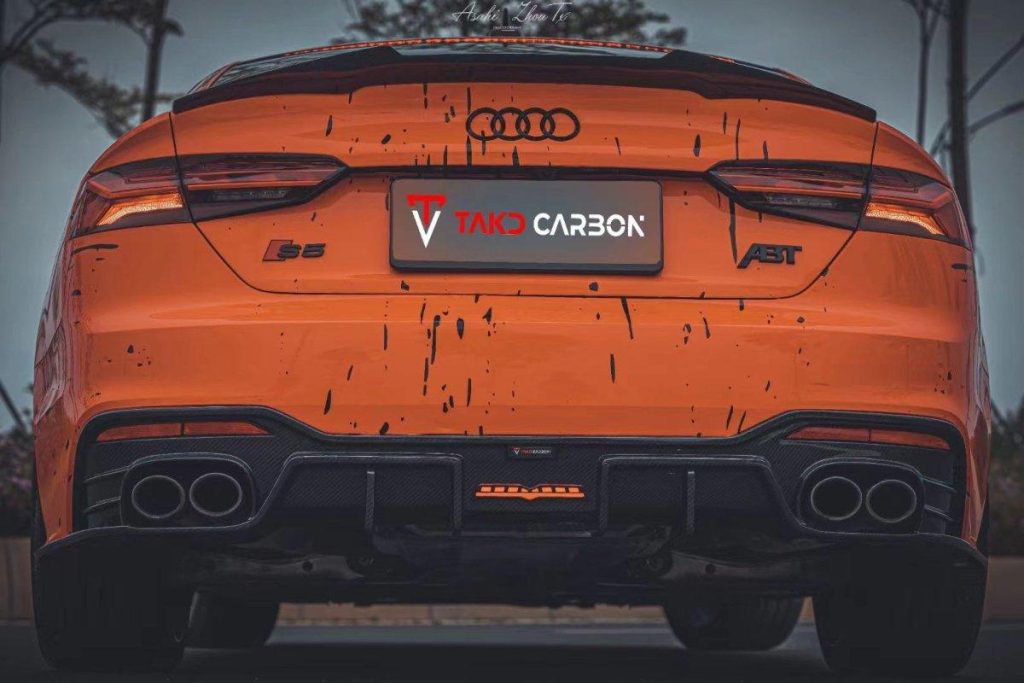 ดิฟฟิวเซอร์ Carbon Fiber Audi S5 A5 S-line B9.5 ทรง TAKD Ver.2
