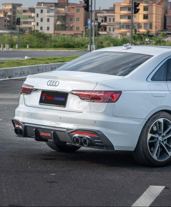 ดิฟฟิวเซอร์ Carbon Fiber Audi S4 A4 S-Line B9.5 ทรง TAKD Ver.1 ปี 2020-ON