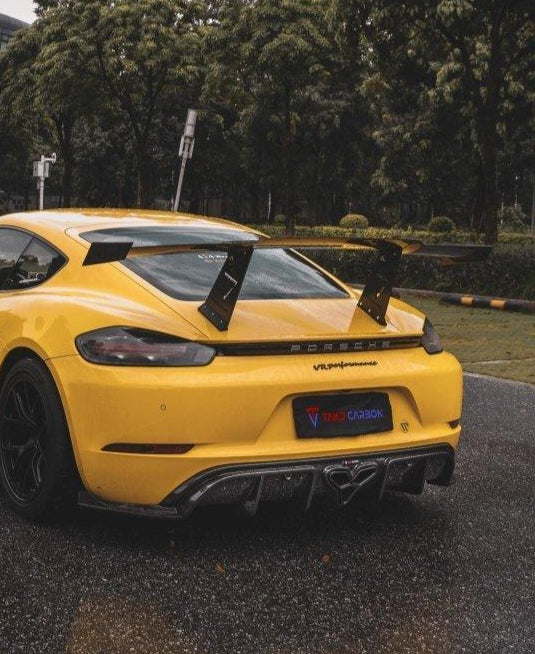 สปอยเลอร์ Carbon Fiber Porsche 718 Cayman / Boxster / GTS 2 Door ทรง TAKD V1 ปี 2017-2025