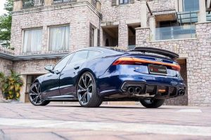 สเกิร์ตข้าง Carbon Fiber Audi A7 S-Line S7 C8 ทรง TAKD ปี 2018-ON