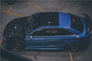 สเกิร์ตข้าง Carbon Fiber Audi RS3 8V ทรง TAKD Dry Carbon ปี 2018-2020