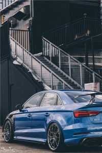 สเกิร์ตข้าง Carbon Fiber Audi RS3 8V ทรง TAKD Dry Carbon ปี 2018-2020