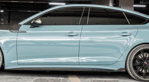 สเกิร์ตข้าง Carbon Fiber Audi S5 A5 B9.5 ทรง TAKD ปี 2020-2025