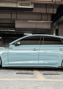 สเกิร์ตข้าง Carbon Fiber Audi S5 A5 B9.5 ทรง TAKD ปี 2020-2025