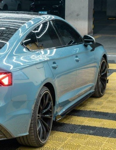 สเกิร์ตข้าง Carbon Fiber Audi S5 A5 B9.5 ทรง TAKD ปี 2020-2025