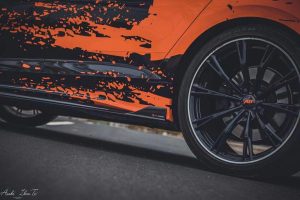 สเกิร์ตข้าง Carbon Fiber Audi S5 A5 B9.5 ทรง TAKD ปี 2020-2025
