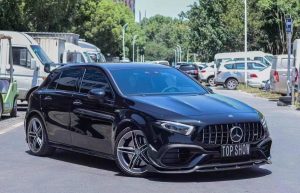 กันชน Carbon Fiber Benz A45 W177 ทรง TAKD ปี 2019-ON (Front Bumper Canards 4 PCS)