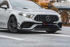 กันชน Carbon Fiber Benz A45 W177 ทรง TAKD ปี 2019-ON (Front Bumper Surround 3 PCS)
