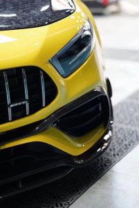 กันชน Carbon Fiber Benz A45 W177 ทรง TAKD ปี 2019-ON (Front Bumper Surround 3 PCS)
