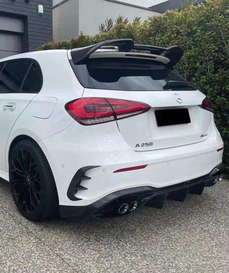 ดิฟฟิวเซอร์ท้าย Carbon Fiber Mercedes Benz A-Class A45 A35 A220 W177 ทรง TAKD