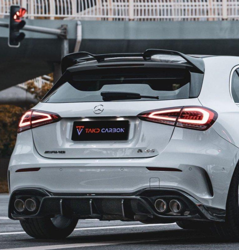 ดิฟฟิวเซอร์ Carbon Fiber Mercedes Benz A-Class A45 A35 A220 W177 ทรง TAKD ปี 2019-ON