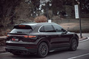 ดิฟฟิวเซอร์ Carbon Fiber Porsche Cayenne Base/E-Hybrid/S/Turbo/Turbo S 9Y0 9Y3 ทรง TAKD