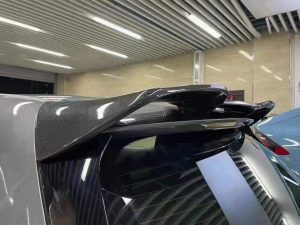 สปอยเลอร์หลังคา Carbon Fiber Mercedes Benz A-Class A45s A45 A35 A220 W177 ทรง TAKD ปี 2019-ON