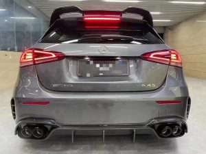 สปอยเลอร์หลังคา Carbon Fiber Mercedes Benz A-Class A45s A45 A35 A220 W177 ทรง TAKD ปี 2019-ON