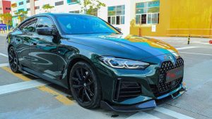 สเกิร์ตข้าง Carbon Fiber BMW 4 Series G22 G23 G26 i4 Gran coupe 430i M440i ทรง TAKD