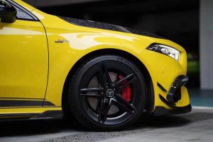 สเกิร์ตข้าง Carbon Fiber Mercedes Benz A45 A35 A220 W177 ทรง TAKD ปี 2019-ON