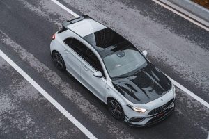 สเกิร์ตข้าง Carbon Fiber Mercedes Benz A45 A35 A220 W177 ทรง TAKD ปี 2019-ON