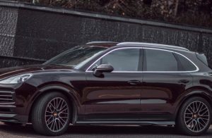 สเกิร์ตข้าง Carbon Fiber Porsche Cayenne Base/E-Hybrid/S/Turbo/Turbo S/Turbo GT/GTS 9Y0 9Y3 ทรง TAKD