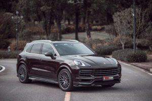 สเกิร์ตข้าง Carbon Fiber Porsche Cayenne Base/E-Hybrid/S/Turbo/Turbo S/Turbo GT/GTS 9Y0 9Y3 ทรง TAKD