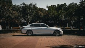 สเกิร์ตข้าง Carbon Fiber BMW 3 Series G20 330i M340i ทรง TAKD Ver.3 ปี 2019-ON