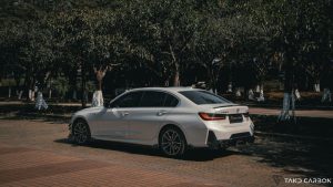 สเกิร์ตข้าง Carbon Fiber BMW 3 Series G20 330i M340i ทรง TAKD Ver.3 ปี 2019-ON