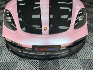 กันชน Carbon Fiber Porsche 718 Boxster / Cayman ทรง TAKD (Front Bumper & Lip)
