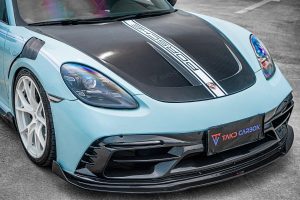 กันชน Carbon Fiber Porsche 718 Boxster / Cayman ทรง TAKD (Front Bumper & Lip)