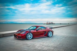 ฝากระโปรงหน้า Carbon Fiber Porsche 718 Boxster / Cayman 911 991.1 991.2 981 718 ทรง TAKD V1