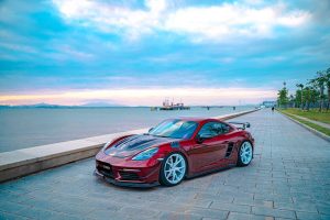ฝากระโปรงหน้า Carbon Fiber Porsche 718 Boxster / Cayman 911 991.1 991.2 981 718 ทรง TAKD V1