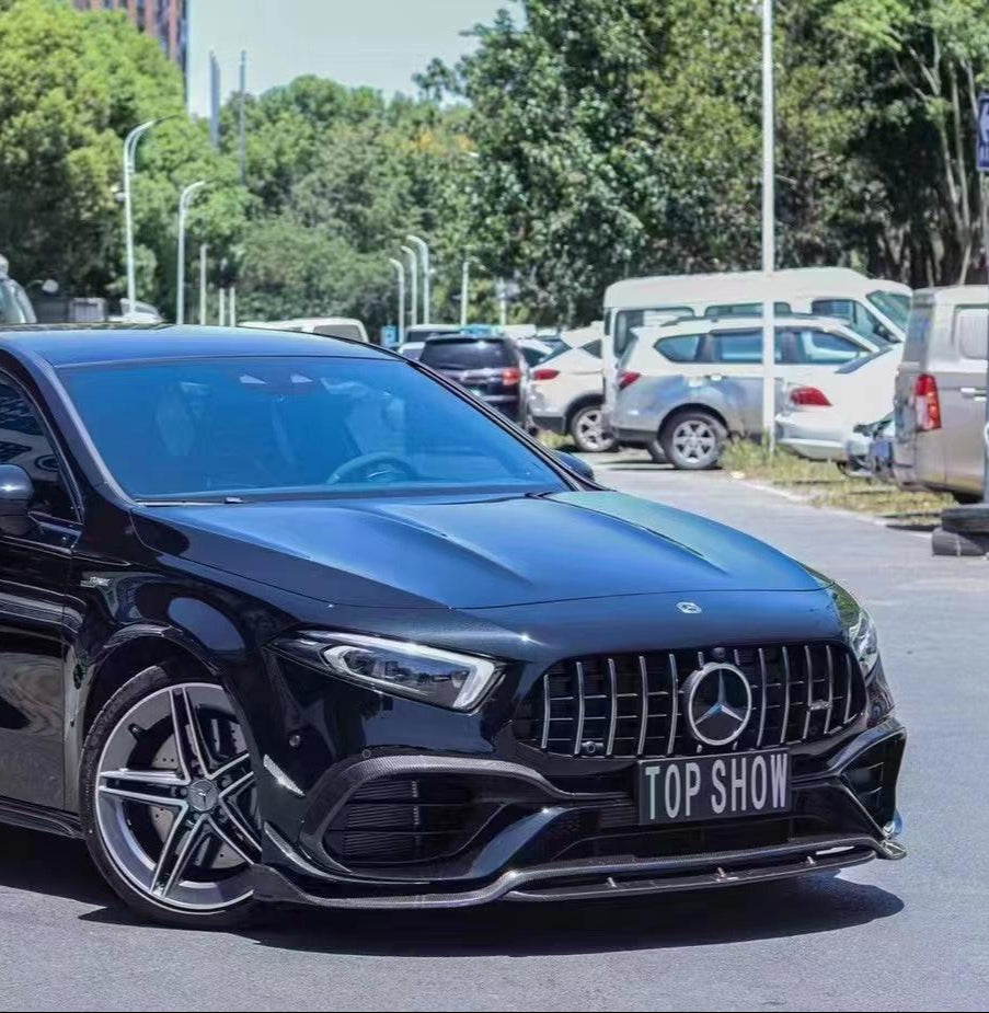 กันชน Carbon Fiber Benz A45 W177 ทรง TAKD ปี 2019-ON (Front Bumper Surround 3 PCS)