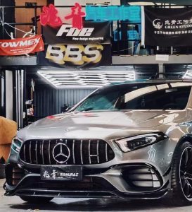ลิ้นหน้า Carbon Fiber Mercedes Benz A45 Hatchback W177 ทรง TAKD ปี 2019-ON