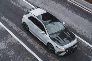 ลิ้นหน้า Carbon Fiber Mercedes Benz A45 Hatchback W177 ทรง TAKD ปี 2019-ON