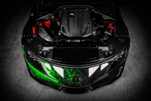 ฝาครอบเครื่องยนต์คาร์บอน Toyota Supra MK5 Eventuri