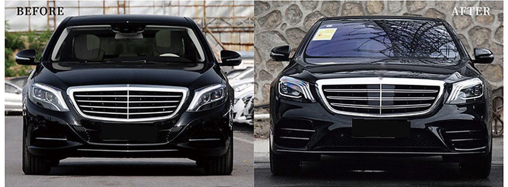 ชุดแต่งรอบคัน MERCEDES BENZ S-Class W222 ปี 14-17 แปลงโฉมเป็น S450 ปี 18 ทรง SHIYU